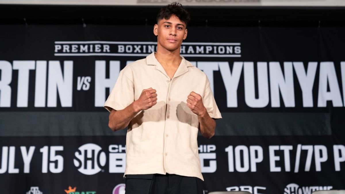 Freudis Rojas Jr.  Freudis Rojas Jr. heads to his hometown, Las Vegas, Nevada for this first time as a pro.  in Las Vegas, Nevada    on Jul 14, 2023, (Ryan Hafey /Premier Boxing Champions ) Freudis Rojas Jr. heads to his hometown, Las Vegas, Nevada for this first time as a pro.  